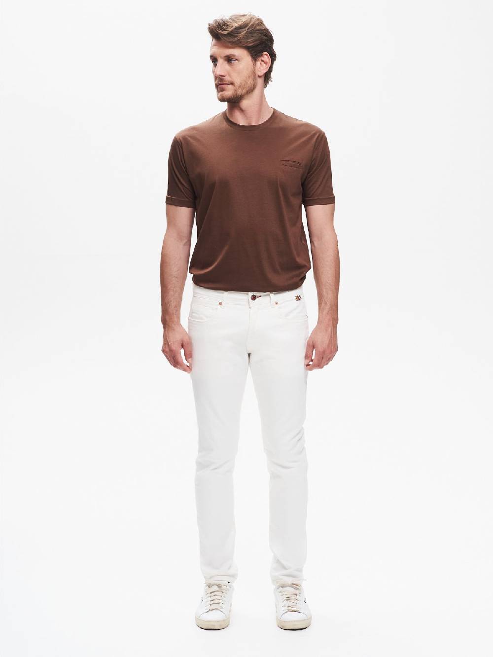 Rinascimento Jeans Slim-Fit Uomo Bull Bianco QB24