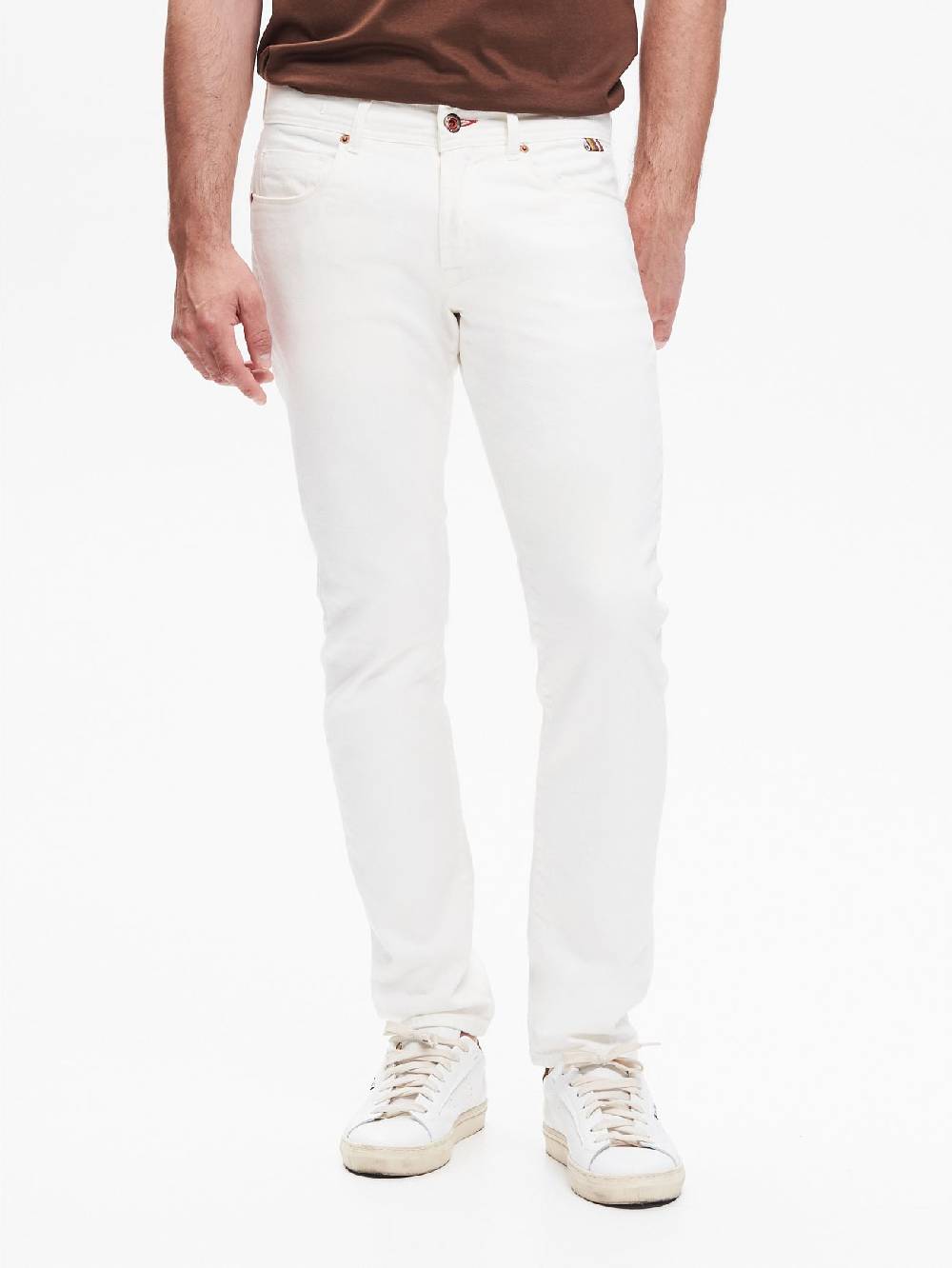 Rinascimento Jeans Slim-Fit Uomo Bull Bianco QB24