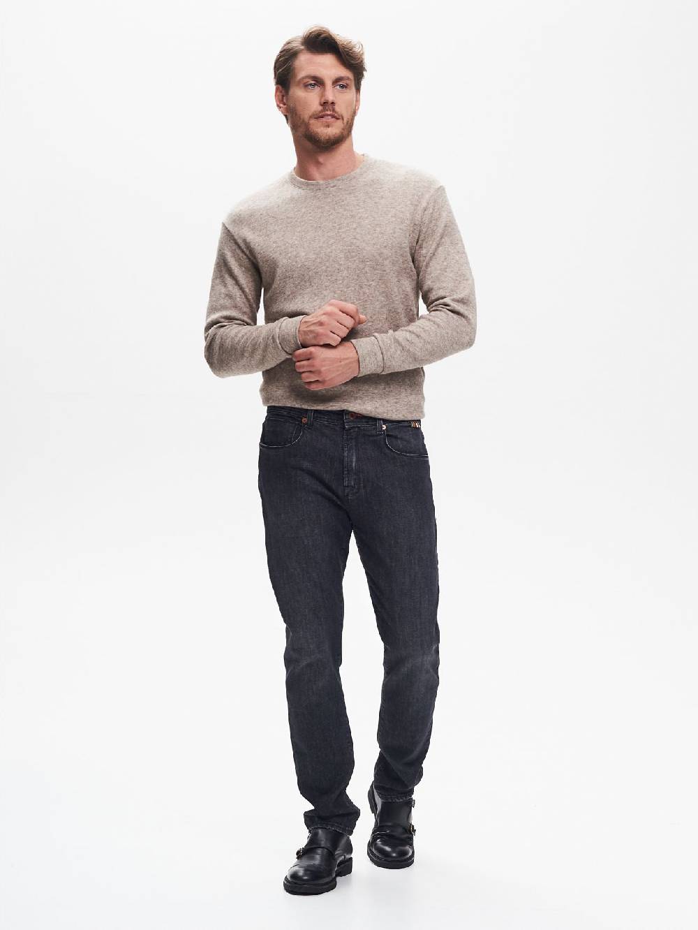 Rinascimento Jeans Slim-Fit Uomo Nero QB24