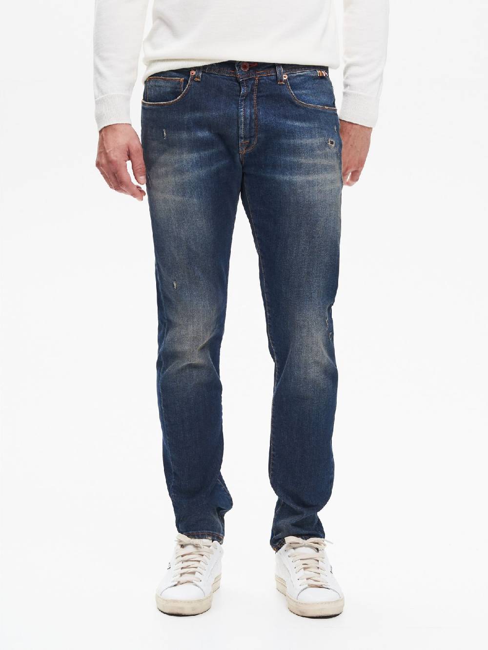 Rinascimento Jeans Slim-Fit Uomo Used Blu QB24