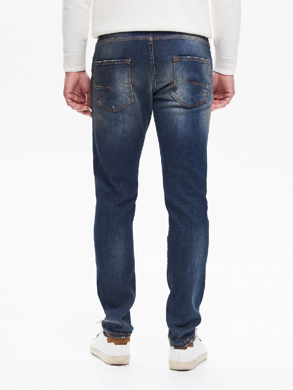 Rinascimento Jeans Slim-Fit Uomo Used Blu QB24