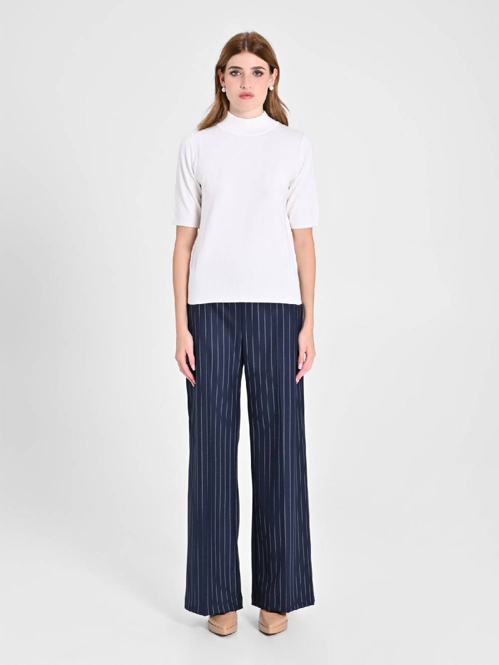 Rinascimento Lupetto Mezza Manica Bianco