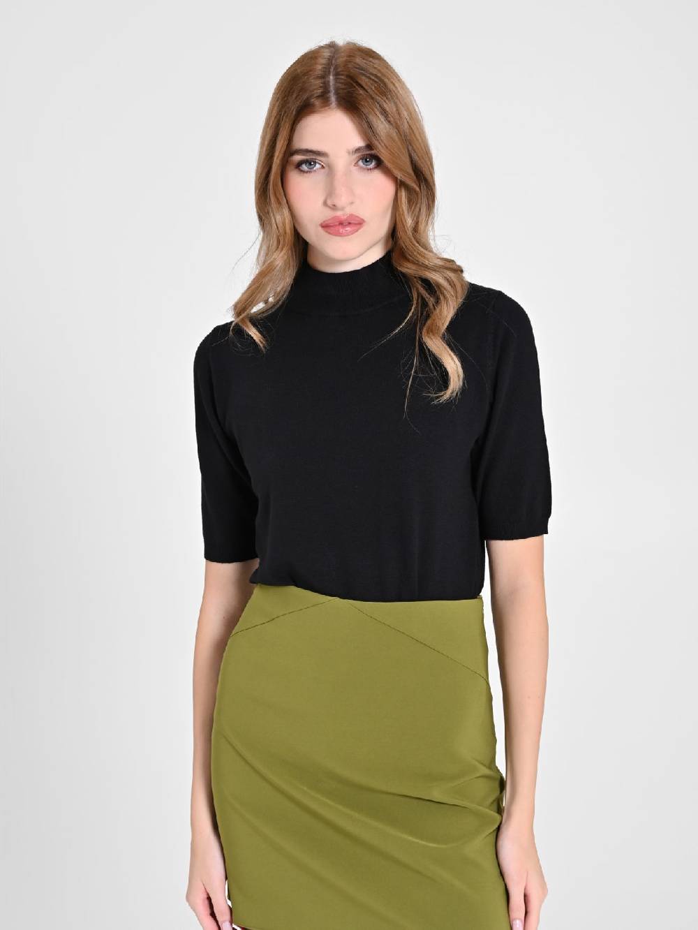 Rinascimento Lupetto Mezza Manica Nero