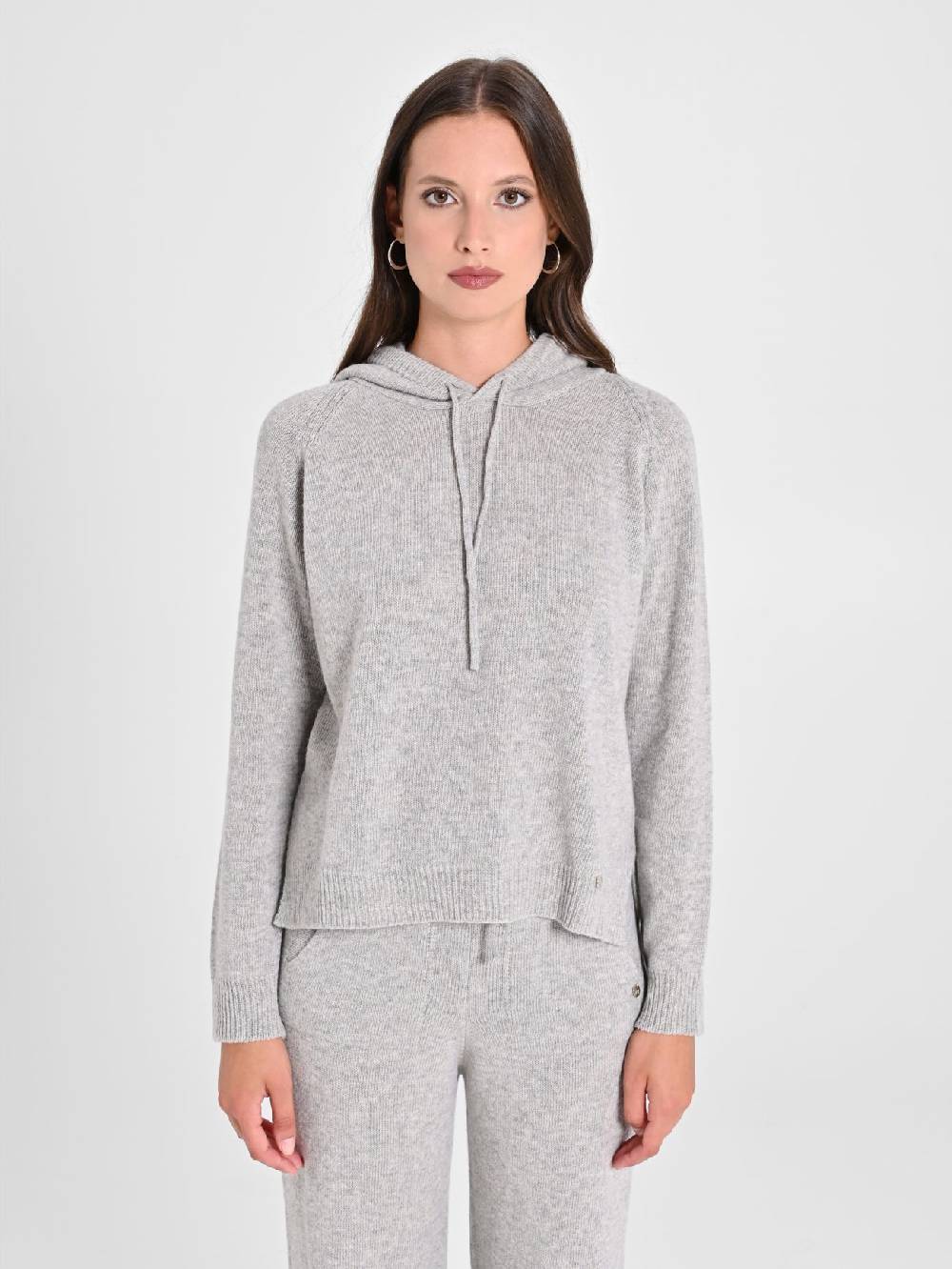 Rinascimento Maglia Con Cappuccio Misto Cachemire