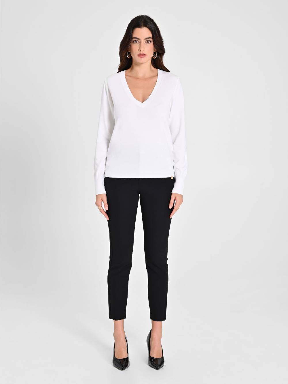 Rinascimento Maglia Con Scollo A "V" Bianca Ecotec®