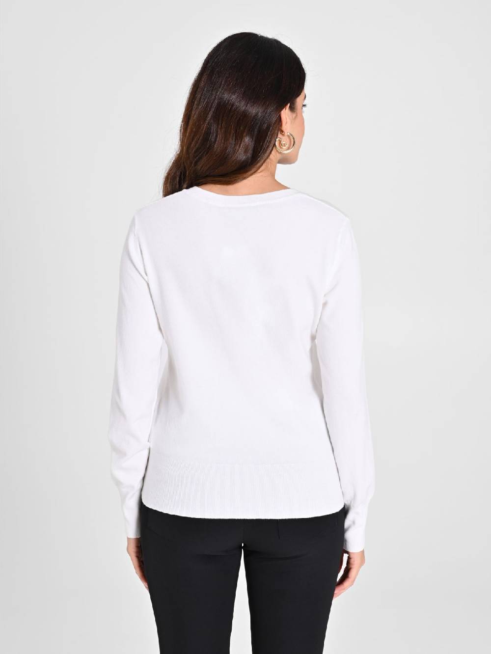 Rinascimento Maglia Con Scollo A "V" Bianca Ecotec®