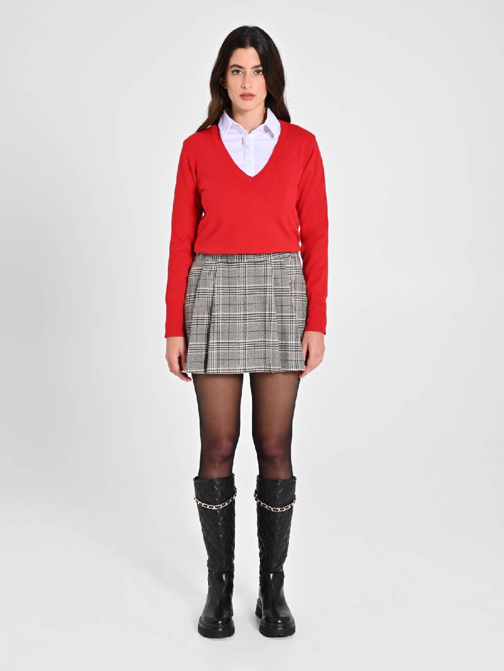 Rinascimento Maglia Con Scollo A "V" Rossa Ecotec®