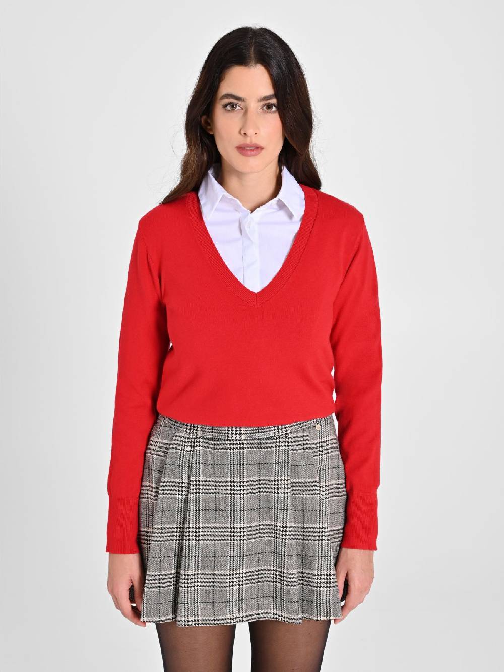 Rinascimento Maglia Con Scollo A "V" Rossa Ecotec®