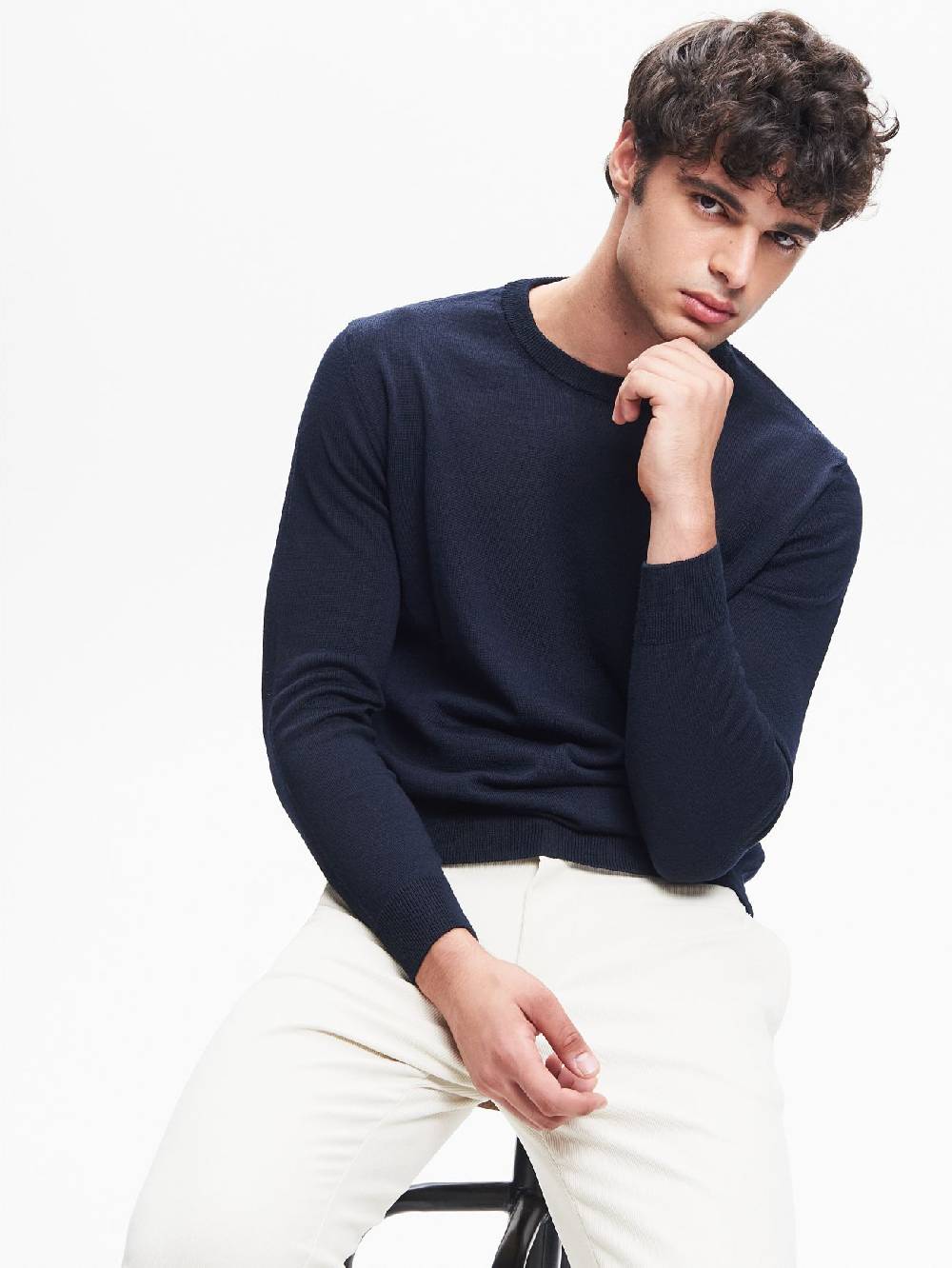 Rinascimento Maglia Girocollo Uomo Basic Blu QB24