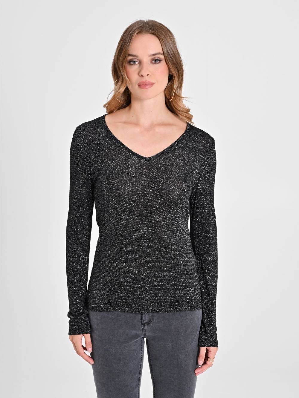 Rinascimento Maglia In Lurex Nera