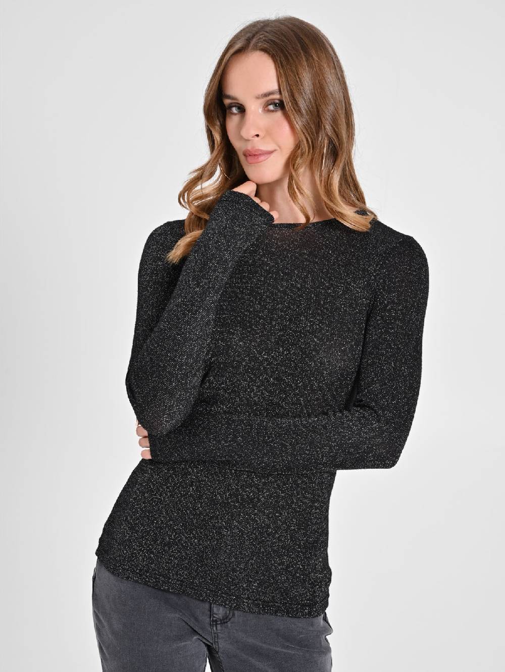 Rinascimento Maglia in Lurex Nero