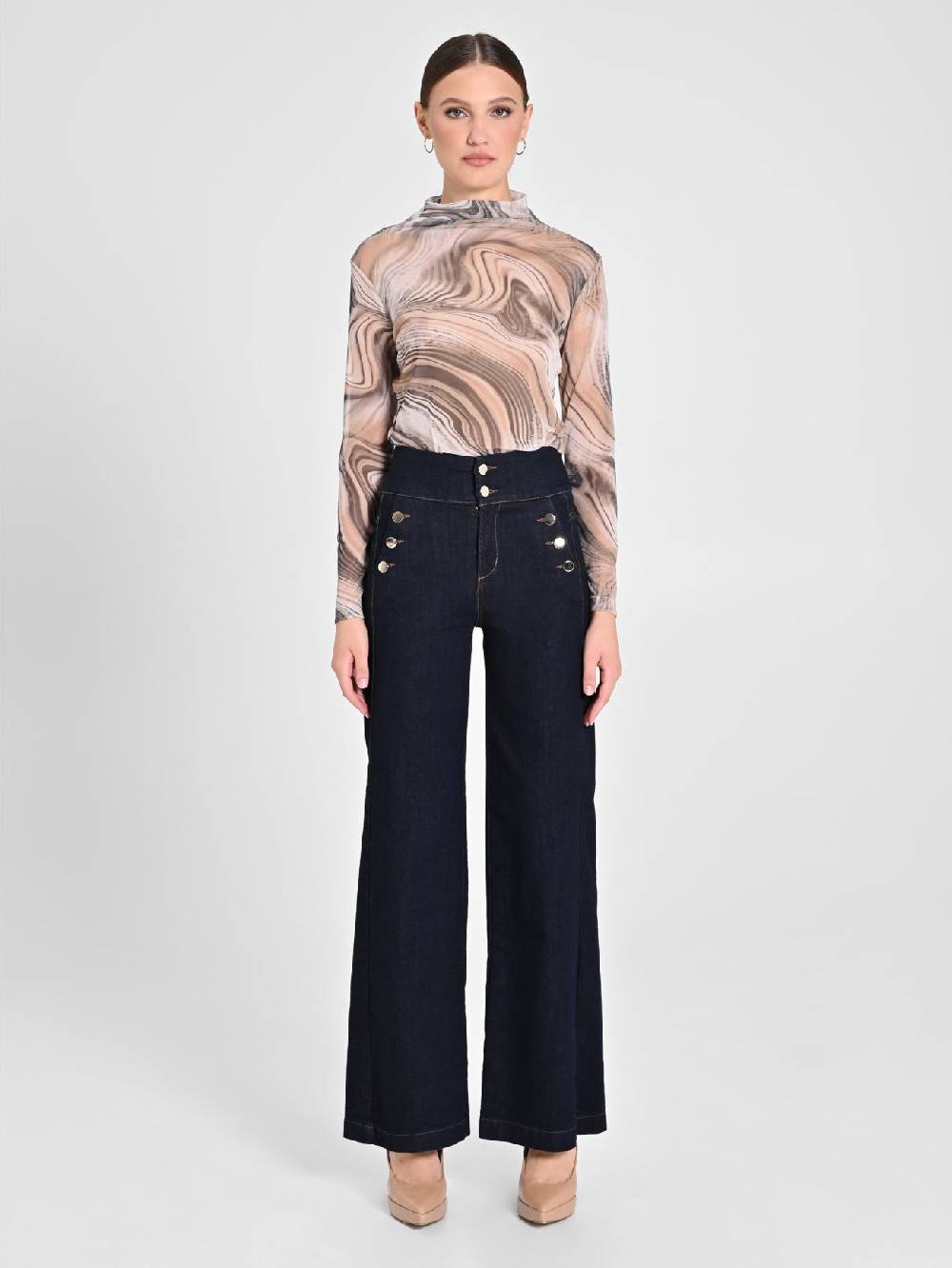 Rinascimento Maglia In Tulle Optical