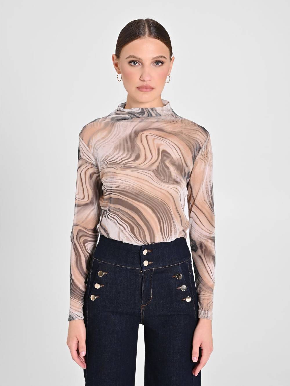 Rinascimento Maglia In Tulle Optical