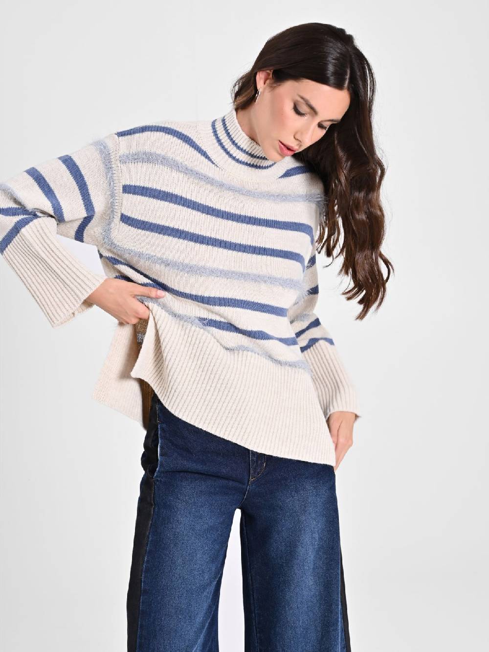 Rinascimento Maglia misto Lana a Righe