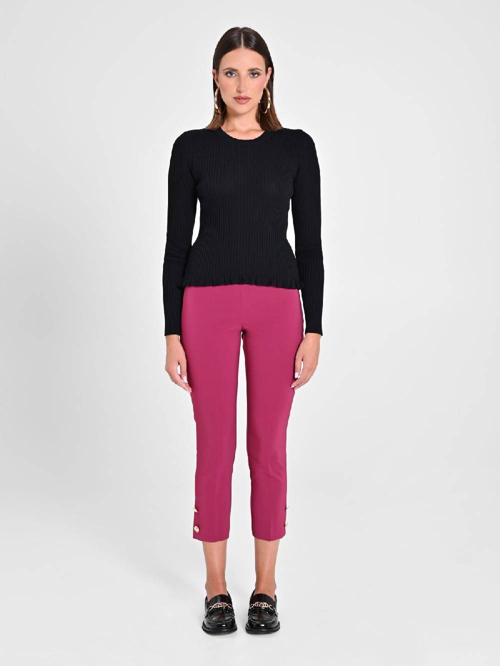 Rinascimento Maglioncimo A Coste Nero