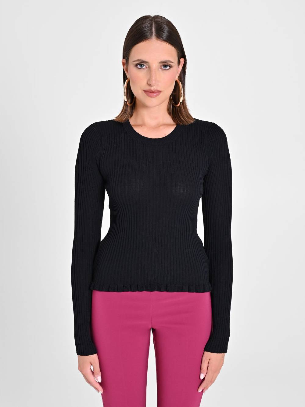 Rinascimento Maglioncimo A Coste Nero