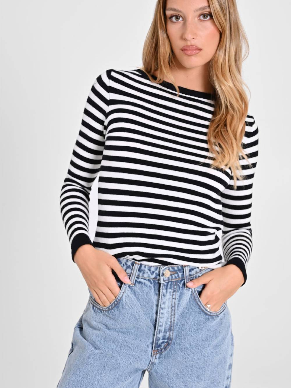Rinascimento Maglioncino a Righe Black & White
