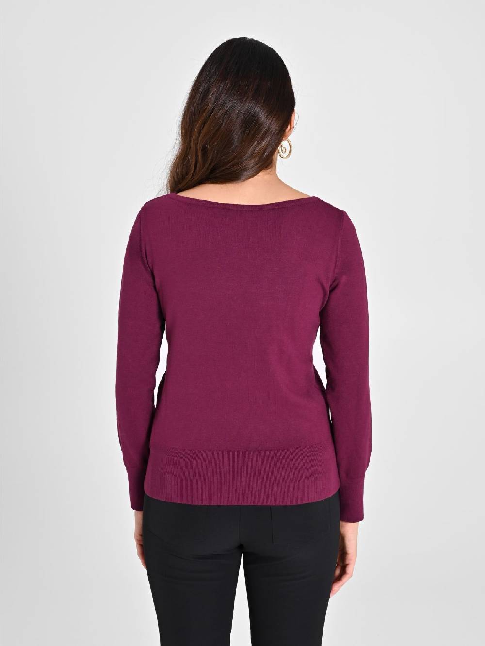 Rinascimento Maglioncino Bordeaux Manica Lunga
