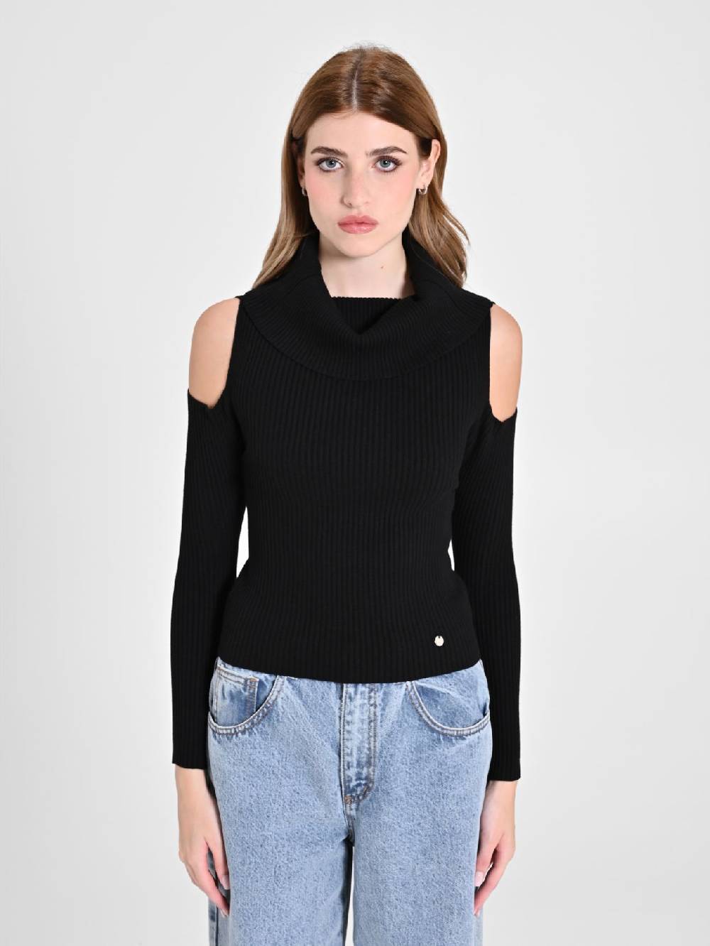 Rinascimento Maglioncino Cut-Out Nero