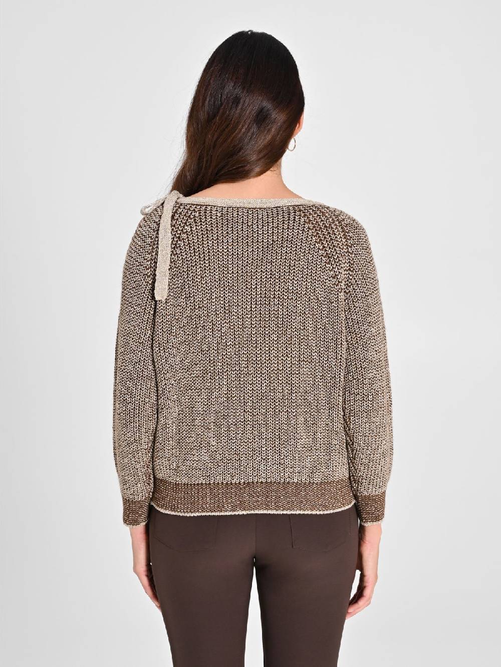 Rinascimento Maglioncino Fiocco Cioccolato & Oro