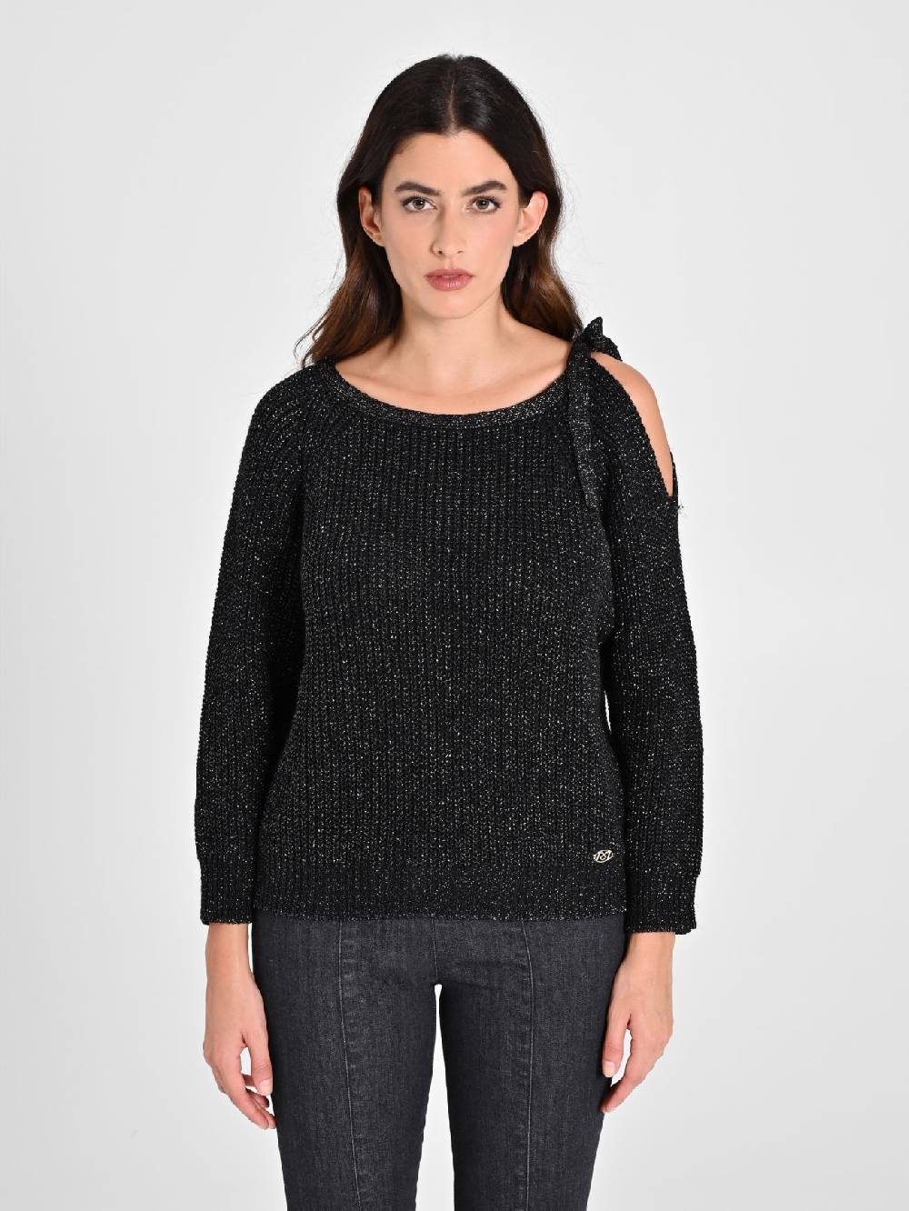 Rinascimento Maglioncino Fiocco Nero & Argento