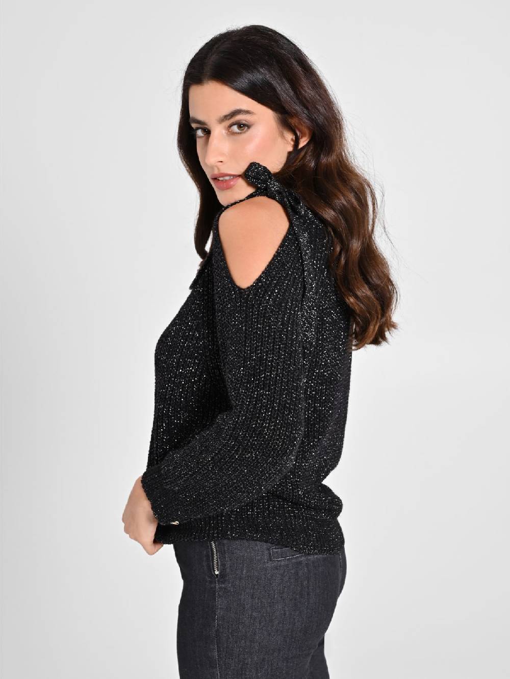 Rinascimento Maglioncino Fiocco Nero & Argento