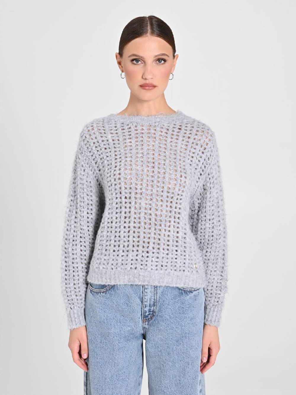 Rinascimento Maglioncino Grigio Paillettes