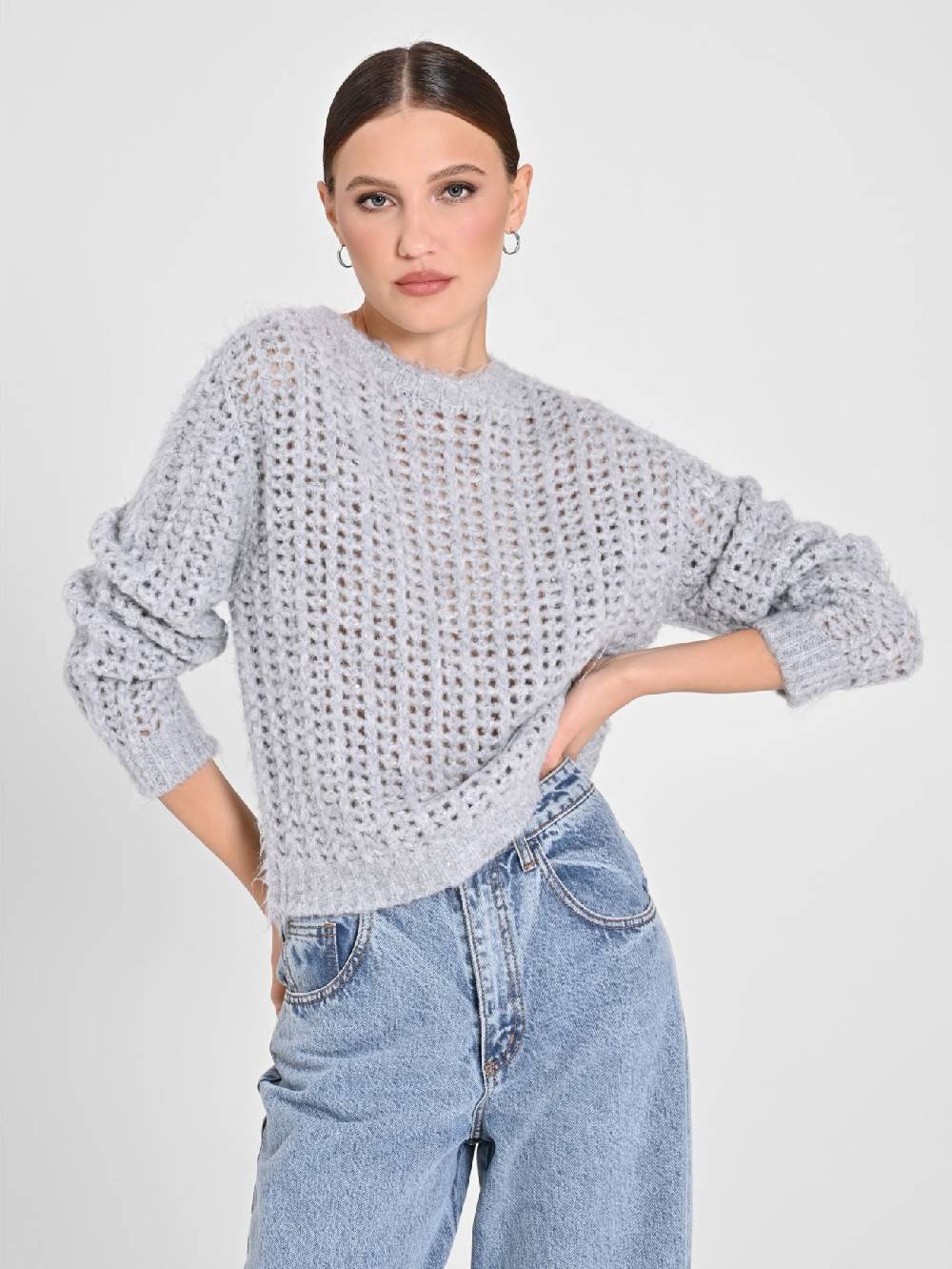 Rinascimento Maglioncino Grigio Paillettes