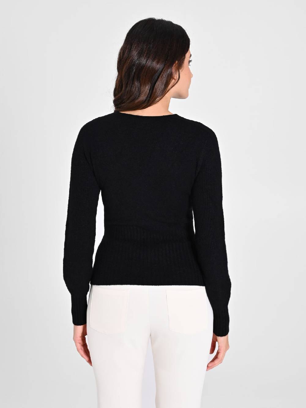 Rinascimento Maglioncino Nero Con Incrocio