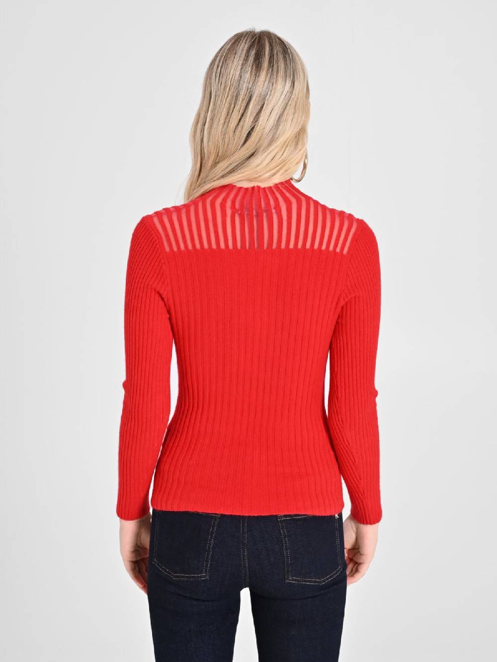 Rinascimento Maglioncino Scollo Cuore Rosso