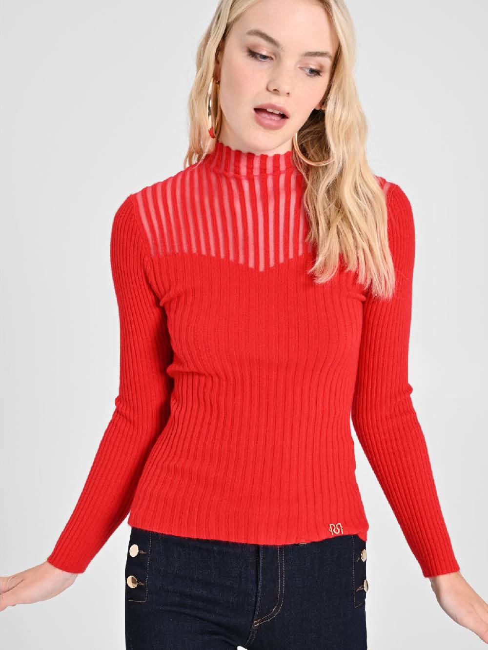 Rinascimento Maglioncino scollo Cuore Rosso