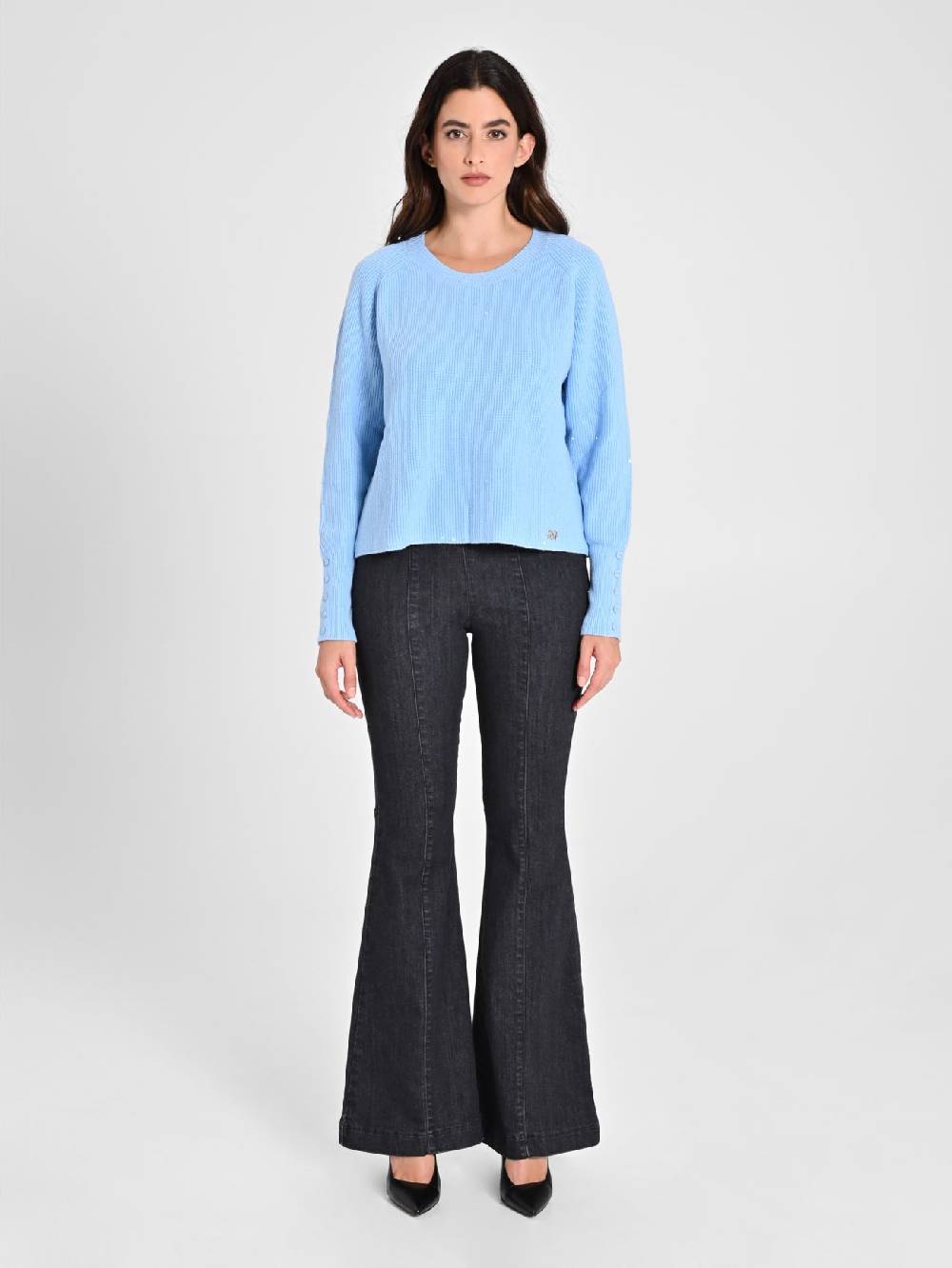 Rinascimento Maglione Azzurro Paillettes