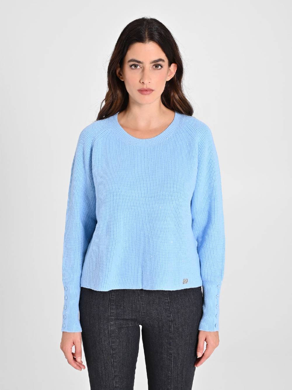 Rinascimento Maglione Azzurro Paillettes