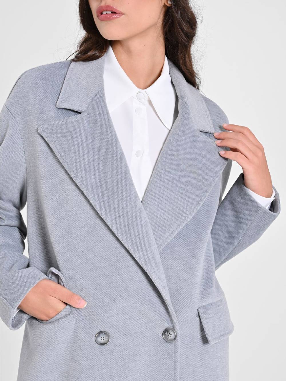 Rinascimento Maxi Cappotto Grigio