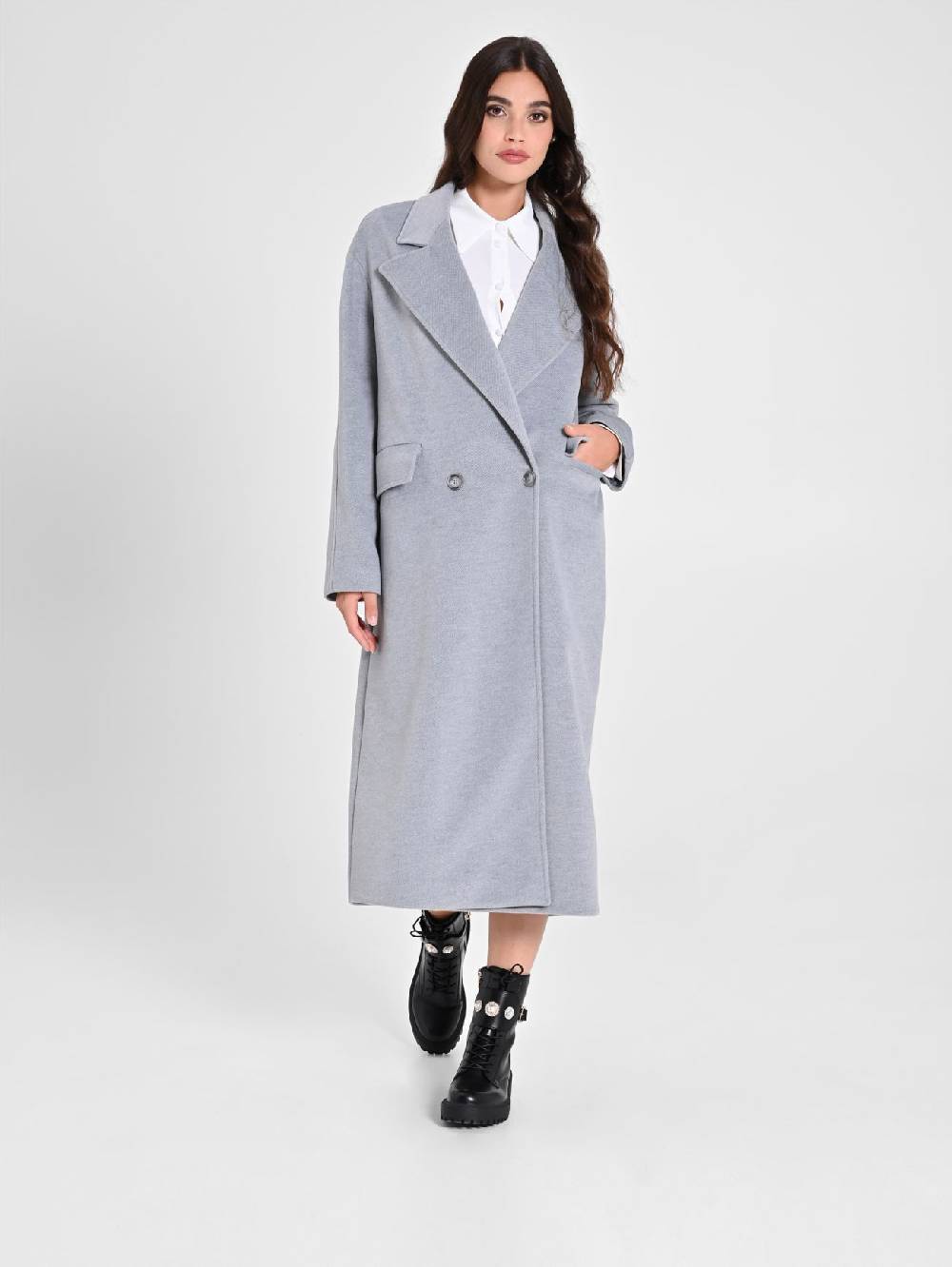 Rinascimento Maxi Cappotto Grigio