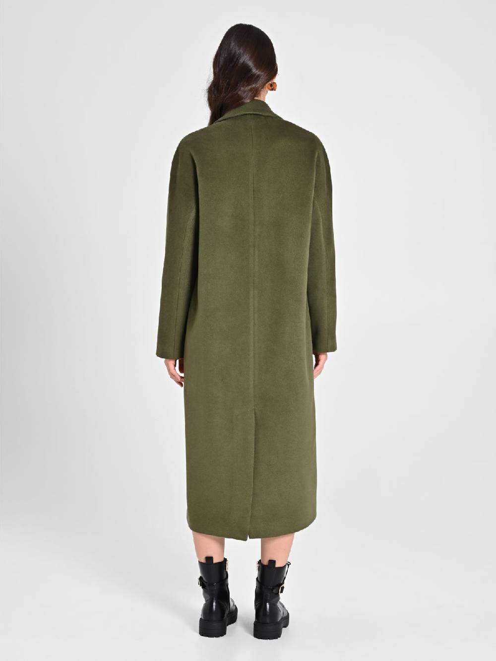 Rinascimento Maxi Cappotto Verde Militare