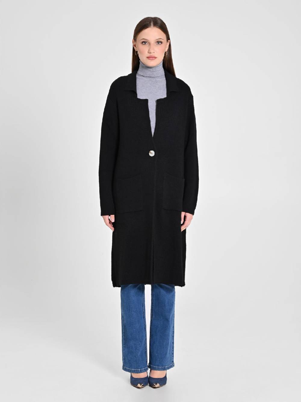 Rinascimento Maxi Cardigan Nero