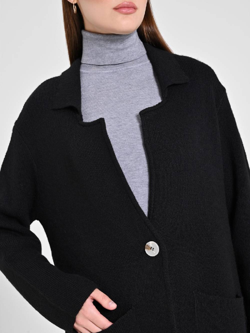 Rinascimento Maxi Cardigan Nero