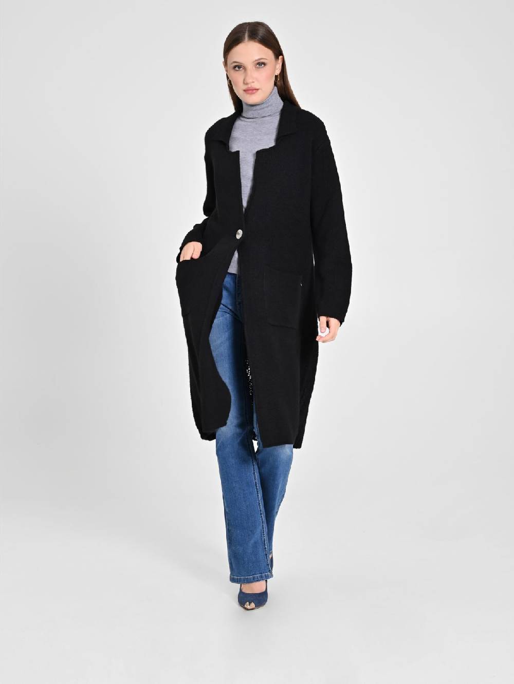 Rinascimento Maxi Cardigan nero