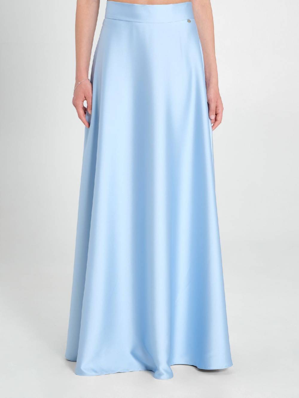 Rinascimento Maxi Gonna In Raso Strutturato