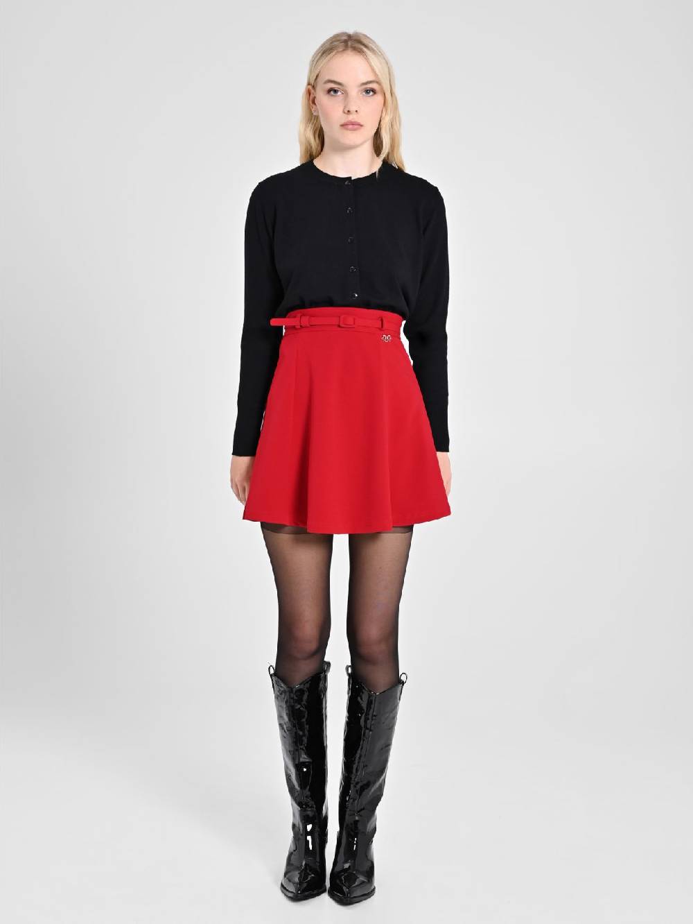 Rinascimento Mini Gonna Rossa Con Cinturino