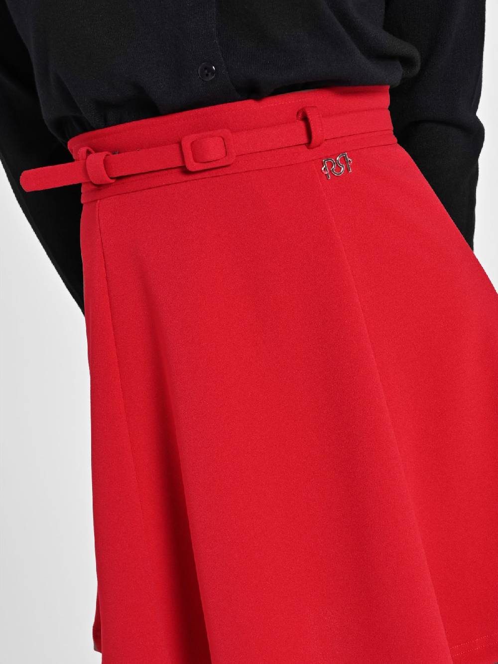 Rinascimento Mini Gonna Rossa Con Cinturino