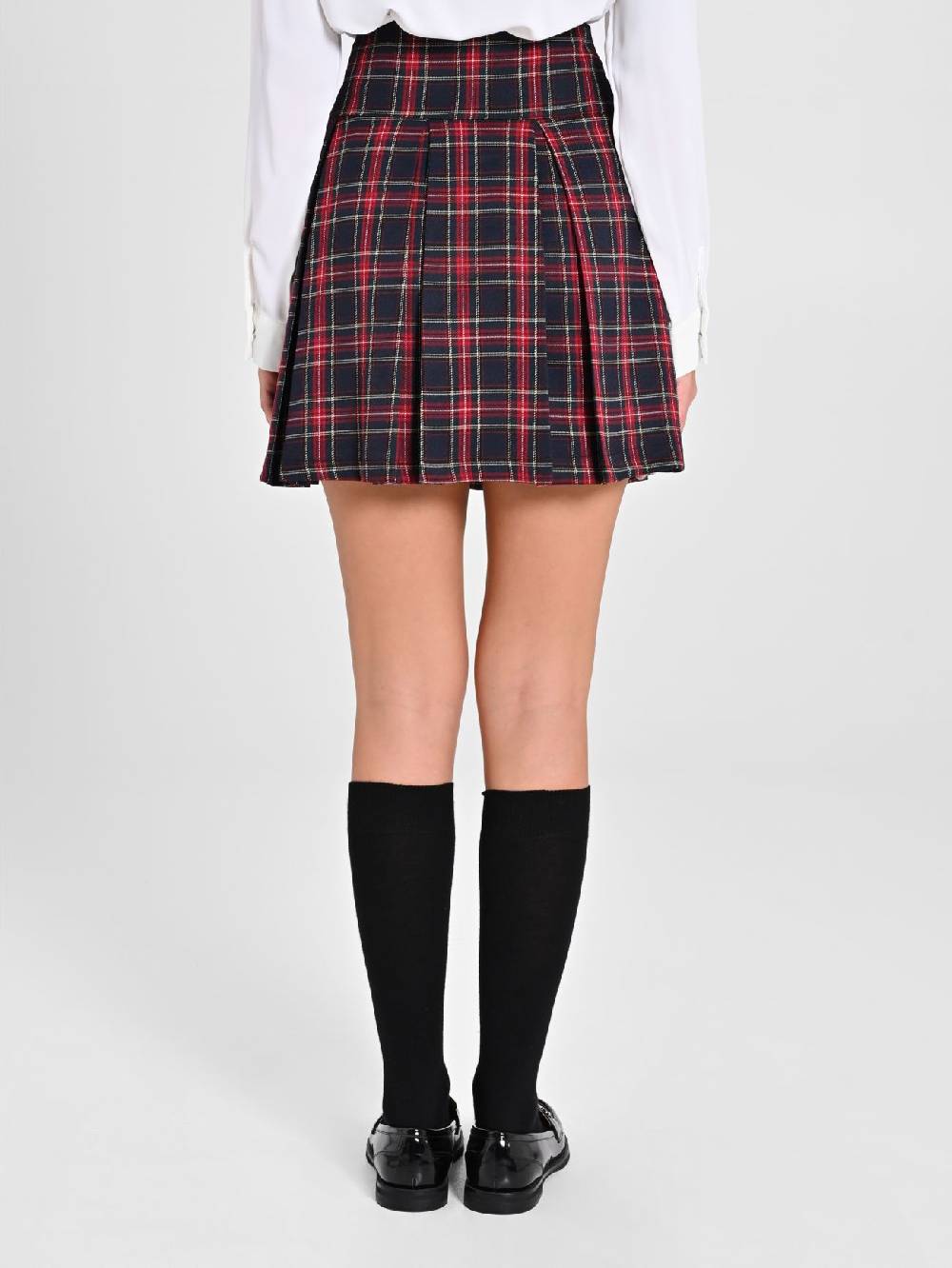 Rinascimento Minigonna In Tartan Blu