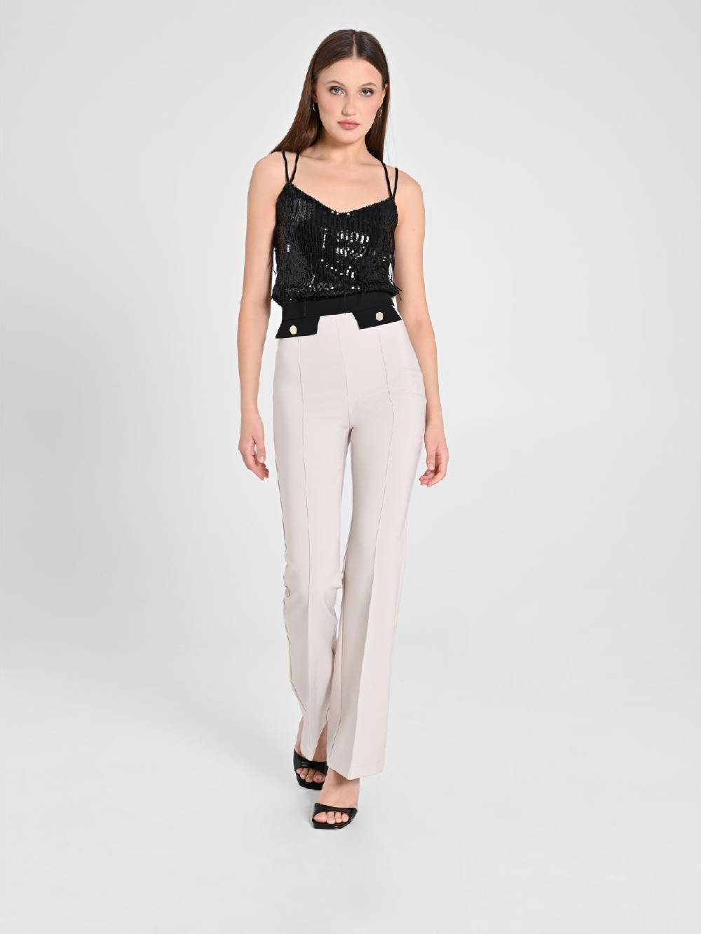 Rinascimento Pantalone Bicolor Beige & Nero