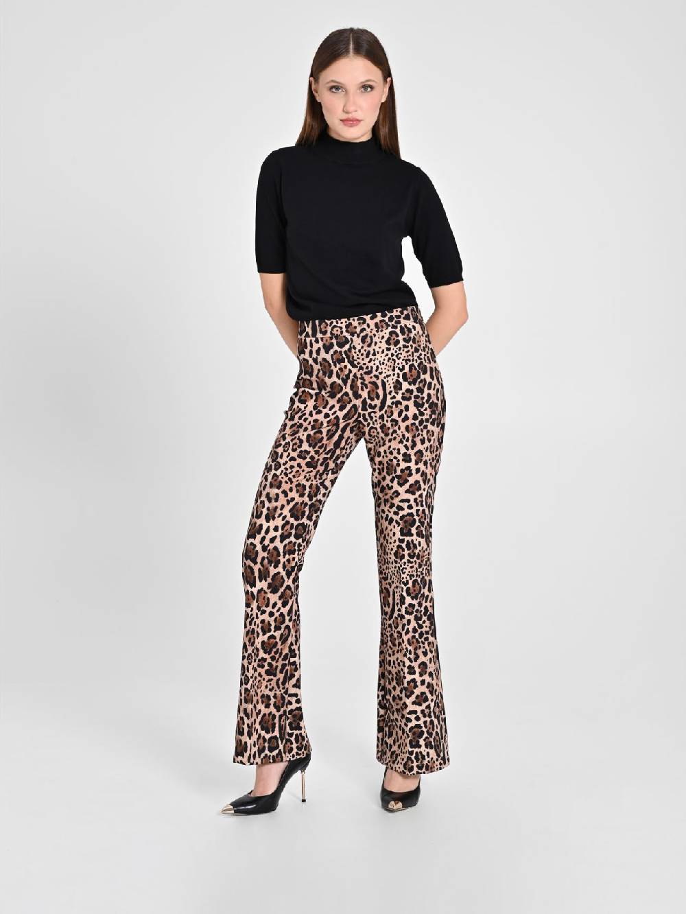 Rinascimento Pantalone Flared Animalier
