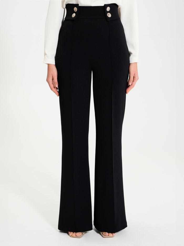 Rinascimento Pantaloni 4 Bottoni In Scuba Crépe