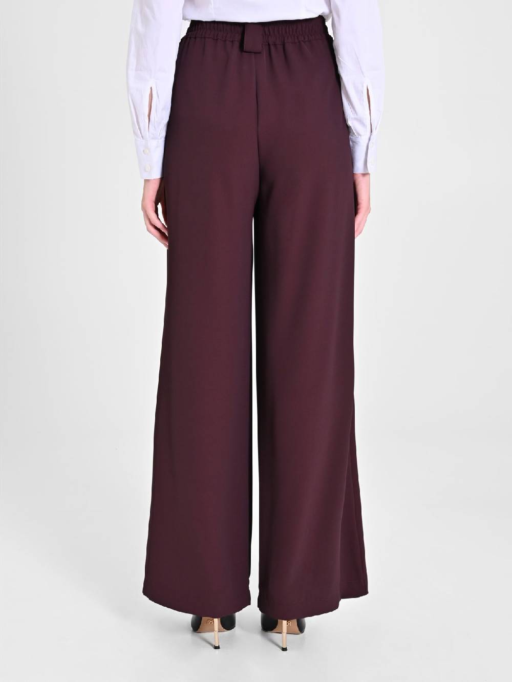 Rinascimento Pantaloni Ampi Color Melanzana