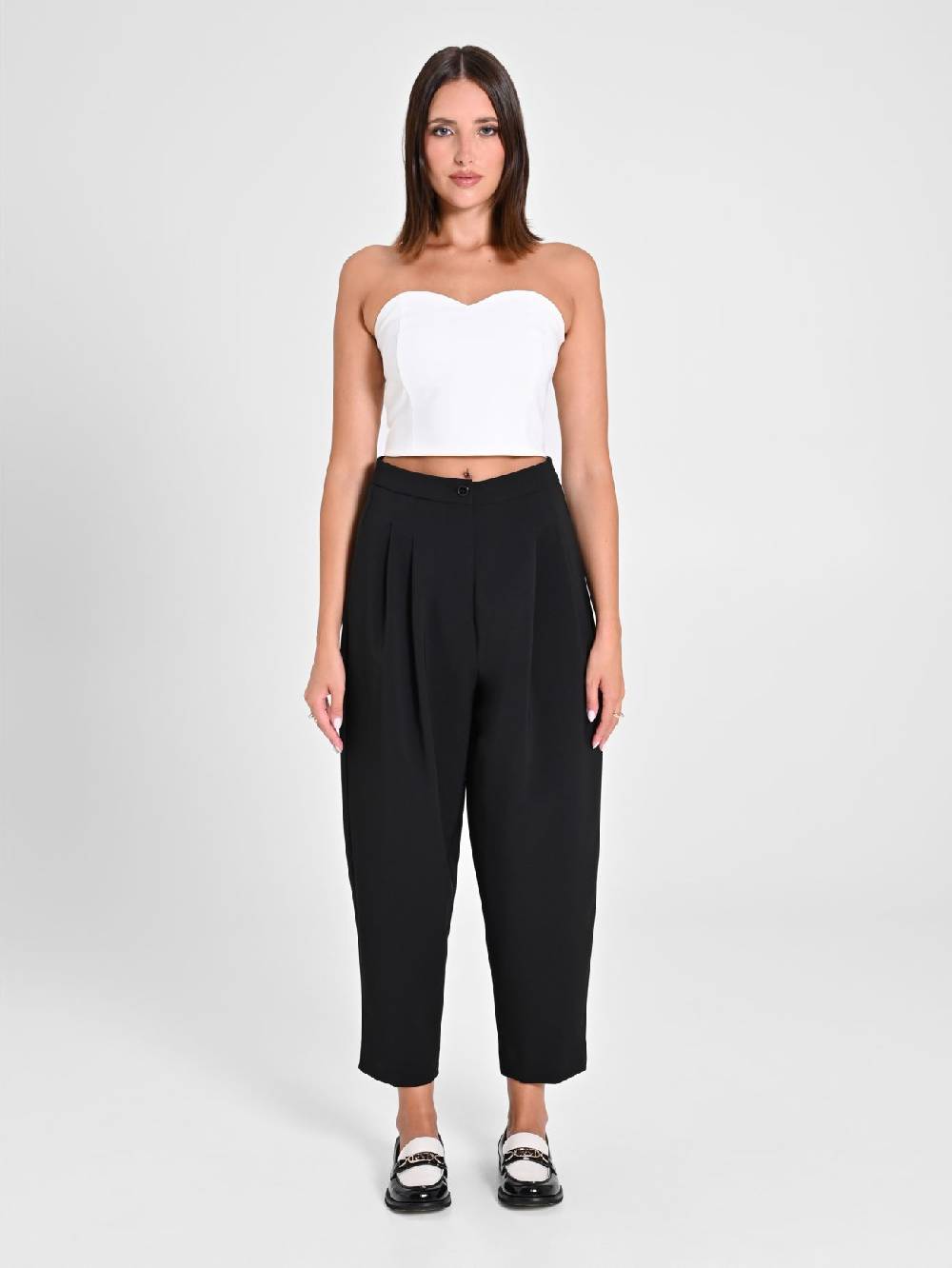 Rinascimento Pantaloni Ampi Neri