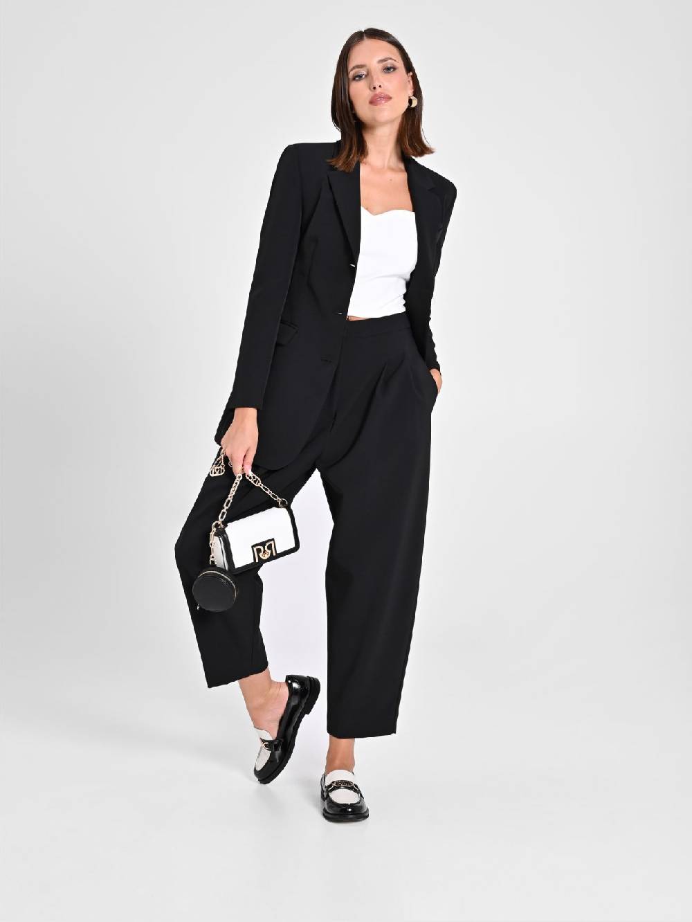 Rinascimento Pantaloni Ampi Neri