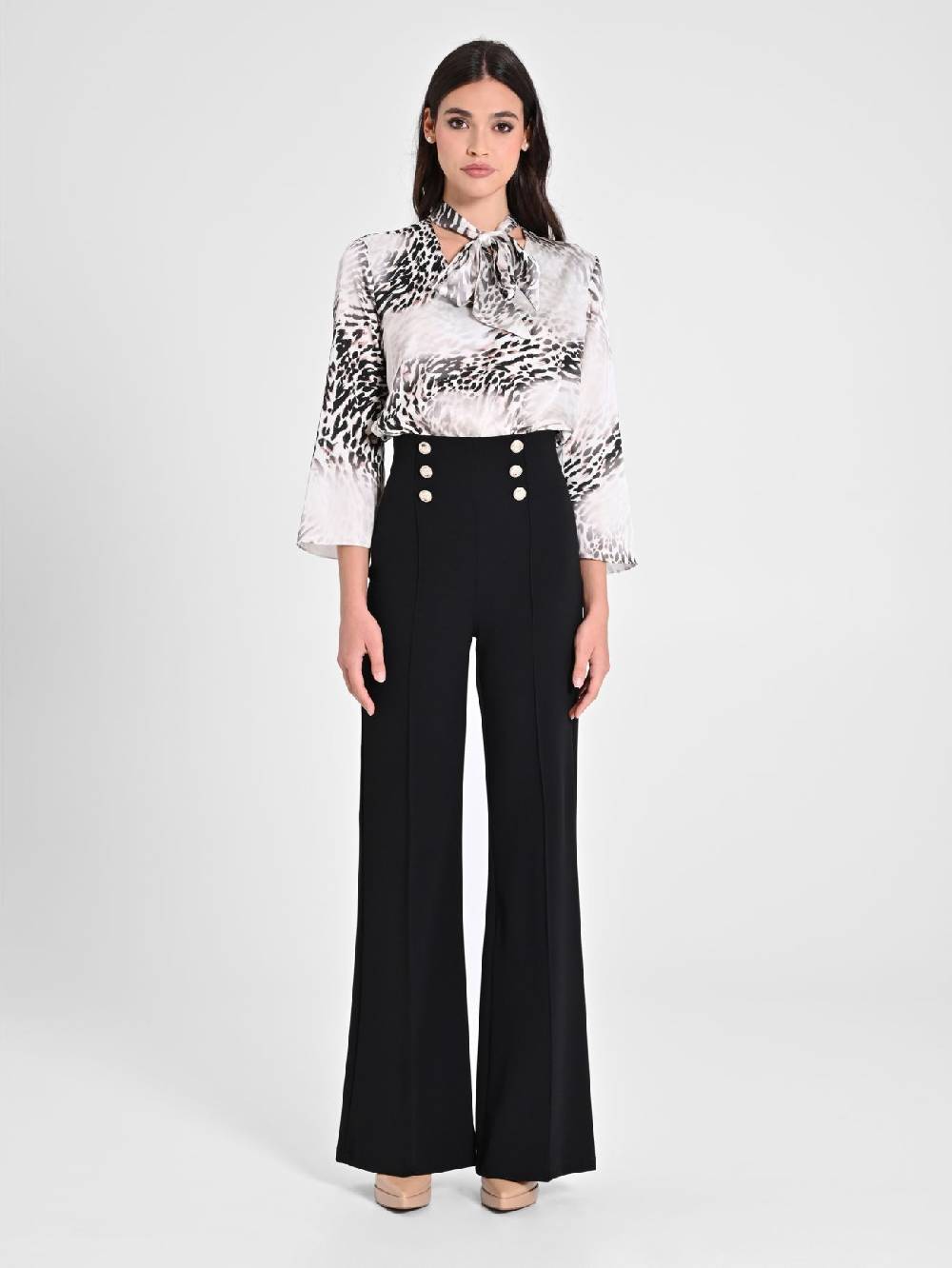 Rinascimento Pantaloni Con Bottoni Dorati